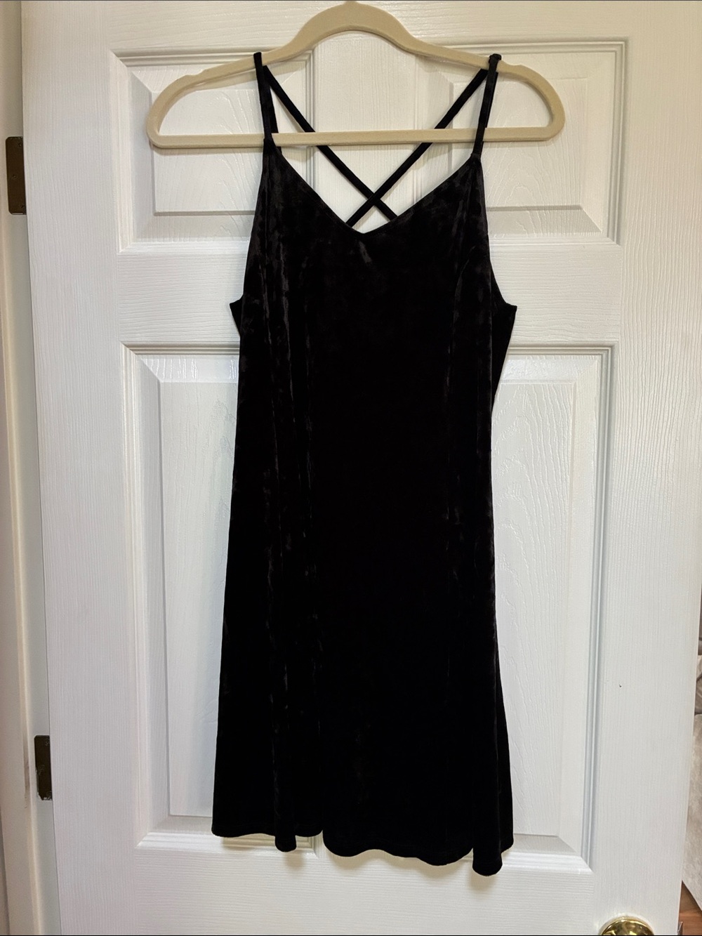 Black Velvet Strappy Dress